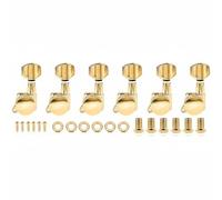 LeeQinersw String Tuner Meccaniche per Chitarra Bloccanti in Zinco Resistente con Rapporti Precisi E di Bloccaggio Adatto per Musicisti Professionisti E Studenti, Gold, 6L