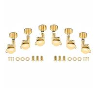 LeeQinersw String Tuner Meccaniche per Chitarra Bloccanti in Zinco Resistente con Rapporti Precisi E di Bloccaggio Adatto per Musicisti Professionisti E Studenti, Gold, 3L 3R