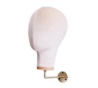 LeeQinersw Supporto per Cappelli con Testa di Manichino in Velluto Da Parete, Altezza 28 Cm, per Occhiali E Auricolari, Beige