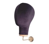 LeeQinersw Supporto per Cappelli con Testa di Manichino in Velluto Da Parete, Altezza 28 Cm, per Occhiali E Auricolari, Nero
