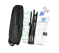 LeeQinersw Supporto per Flebo Portatile con 4 Ganci Rimovibili Design Pieghevole E Altezza Regolabile Materiale Resistente Adatto a Casa Viaggi E Strutture Sani, con La Sirena Del Cesto