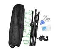 LeeQinersw Supporto per Flebo Portatile con 4 Ganci Rimovibili Design Pieghevole E Altezza Regolabile Materiale Resistente Adatto a Casa Viaggi E Strutture Sani, con La Sirena a Uncino