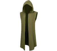 LeeQinersw Tabardo | Tao Aperto Sul davanti, Mantello con Cappuccio, Versatile, Cappa, per Rievocazioni Storiche, Feste a Tema