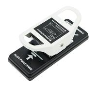 LeeQinersw Tagliabordi E Foratore per 2 in 1 Strumento Manuale Resistente per PVC Carte di Identità Tessere con Base Rimovibile Adatto per Ufficio Scuola, R5 Senza Posizione