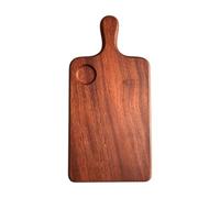 LeeQinersw Tagliere con Scanalatura per Salse Spesso 2 Cm Vassoio da Portata in Legno con Manico Robusto Asse da per Tavola Pranzo, Carne e Bistecche, 30x15cm