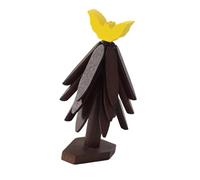 LeeQinersw Tappetino Resistente al Calore a Forma di Albero di Natale, Sottopentola in Legno per Tavoli, Top Giallo
