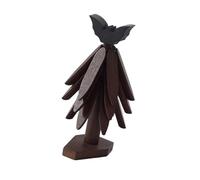 LeeQinersw Tappetino Resistente al Calore a Forma di Albero di Natale, Sottopentola in Legno per Tavoli, Top Nero