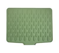LeeQinersw Tappetino Scolapiatti Protettivo Base per Stoviglie E Tappetino Drenante con Struttura Inclinata per Evitare Ristagni D'Acqua Adatto per Bordo Lavello, Verde