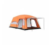 LeeQinersw Tenda da Campeggio Impermeabile Multi Stanza con Due Zona Living Centrale Oxford 210D a Doppio 3000mm Impermeabilità in Acciaio Spessi Montaggio, Array, Arancione, size to 6