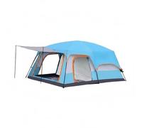 LeeQinersw Tenda da Campeggio Impermeabile Multi Stanza con Due Zona Living Centrale Oxford 210D a Doppio 3000mm Impermeabilità in Acciaio Spessi Montaggio, Array, color to 15, Piccola 4-6 Persone