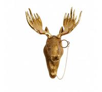 LeeQinersw Testa di Alce Decorativa da Appendere in Resina con Smontabili di Sospensione per Parete del Soggiorno, Oro