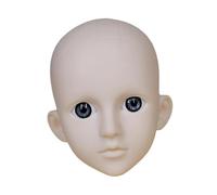 LeeQinersw Testa di manichino per addestramento, testa di viso per cosmetologia, bambola per esercitarsi nel trucco per salone di bellezza, Occhi Grigi Pelle Gialla