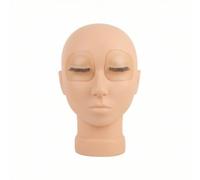 LeeQinersw Testa Manichino Cosmetica per Trucco Estensione Ciglia Allenamento Pratica con Testa Umana Realistica in Silicone Occhi Estraibili 5.5cm5cm E Ciglia