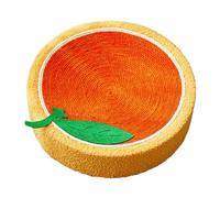 LeeQinersw Tiragraffi per Gatti Letto a Ciotola Cuccia Graffiabile Gioco per Affilare Unghie Tappetino Rotondo a Forma di Frutta Adatto per Il Sonno E Il Gioco, Orangina
