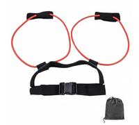 LeeQinersw Training Belt Cintura Elastica Sportiva Resistenza Regolabile Banda per Squat E Cavigliere Confortevoli Adatta per Esercizi a Casa Palestra Basket Corsa Danza, Rosso