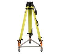 LeeQinersw Treppiede Professionale per Topografia con Ruote Girevoli E Cinghie Arancioni per Strumenti di Misura Adatto per Cantieri E Officine