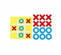 LeeQinersw Tris Portatile Gioco da Tavolo Giocattolo Educativo Set Strategia Puzzle Logica in Feltro con Pedine a Strappo Adatto a Bambini Viaggi Auto Aule Attesa Feste Casa, Giallo