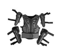 LeeQinersw Tuta Protettiva per per Bambini, Ideale per Ragazzi, con Protezioni per Bici da Corsa, Gilet Comodo e Ginocchiere per Esercizi di Equilibrio, Nero