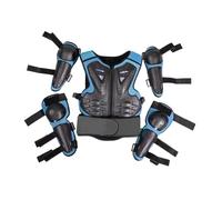 LeeQinersw Tuta Protettiva per per Bambini, Ideale per Ragazzi, con Protezioni per Bici da Corsa, Gilet Comodo e Ginocchiere per Esercizi di Equilibrio, Blu