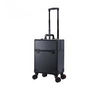LeeQinersw Valigia Trucco Professionale Trolley Makeup Case Valigetta Carrello Organizzatore Livelli per Smalti E Strumenti Top Espandibile Alluminio E PVC, Taller Lid Wheels