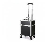 LeeQinersw Valigia Trucco Professionale Trolley Makeup Case Valigetta Carrello Organizzatore Livelli per Smalti E Strumenti Top Espandibile Alluminio E PVC, Taller Lid