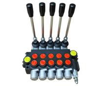 LeeQinersw Valvola di Controllo Idraulico Valvola Direzionale Distributore Idraulico Comando Manuale in Ghisa Impugnature Ergonomiche Regolazioni Fluide Adatta, P40-5