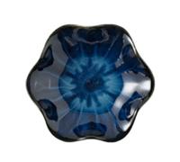 LeeQinersw Vassoio per Gioielli Porta Anelli Svuotatasche Poggia Cucchiaini Piatto per Bigiotteria Multifunzionale a Forma di Fiore Adatto per Regali a Donne Ra, Profondo Blu
