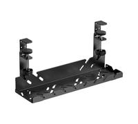 LeeQinersw Vassoio portacavi flessibile e robusto per la gestione dei cavi sotto la scrivania, con supporto a morsetto per tavolo, Fisso