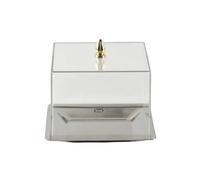 LeeQinersw Vassoio Quadrato con Coperchio Elegante Vassoio da Esposizione con Maniglia Professionale Alzata Cupola Trasparente per Alberghi, Casa, Banchetti