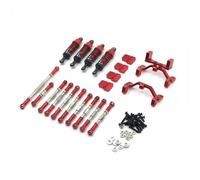 LeeQinersw Vehicle Toy Componente per Auto Modello Radiocomandato Kit Assemblaggio Shock Assorbitore Barra Stabilizzatrice Regolabile Link Servo Durevole, Red