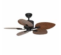 LeeQinersw Ventilatore da Soffitto Vintage Lampada Ventaglio Plafoniera Ventilatore a Pale Ventilatore a Soffitto con Luci con 5 Pale Effetto Legno Illuminazione, Tropicale Senza Luci
