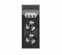 LeeQinersw Ventilatore Umidificatore Ricaricabile Doppia Ventola Angolo Ampio Spruzzatore Nebbia Raffrescante con Luce Calda Motore Brushless Portatile Adatto per Comodino, Nero