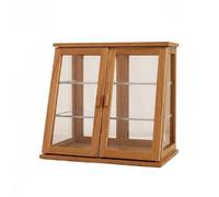 LeeQinersw Vetrina in Miniatura Armadietto Espositore Mobile Scena Mini Legno per Dollhouse con Doppia Anta E Ripiani per Dolci E Porcellane Legno Naturale E, D-Ciliegio, Size to 4