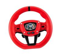 LeeQinersw Volante giocattolo simulato, elettronico portatile, piccolo giocattolo per simulare la guida, controller di guida per bambini e bambine, Rosso