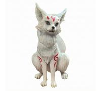 LeeQinersw Volpacchiotta con Coda Dritta Mini | Segni Rossi Dipinti, Statuetta di volpacchiotta in 1/6, Dettagliato, Figurina, per Esposizione, Scrivania, Collezionisti