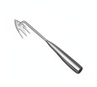 LeeQinersw Zappa Acciaio Inox Rastrello Manuale Estrattore Estirpatori Manico Ergonomico Adatta a Artigiani Giardini Privati Cura Aiuole , 1 PC , Zappa Punta 3 Denti
