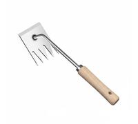 LeeQinersw Zappa Acciaio Inox Rastrello Manuale Estrattore Estirpatori Manico Ergonomico Adatta a Artigiani Giardini Privati Cura Aiuole , 1 Pz , Zappa A Testa Piatta