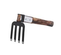 LeeQinersw Zappa da Giardino Utensile Dissodatore Scavo Terreno Impugnatura Ergonomica in Legno Acciaio al Carbonio Resistente Adatta a Fioriera Orto Prato Casa, Rastrello