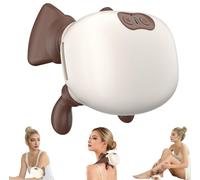 LEERCON Massaggiatore per collo e schiena con calore, per impastare le dita bioniche 3D, cuscino massaggiante shiatsu per tessuti profondi, portatile, per alleviare il dolore, regalo ideale per uomini