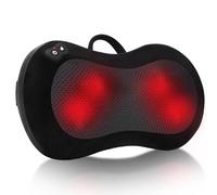 LEERCON Massaggiatore Shiatsu per la schiena per alleviare il dolore ai tessuti profondi, con massaggiatore portatile per schiena e collo senza fili, 3D impastare la parte bassa della schiena, cuscino