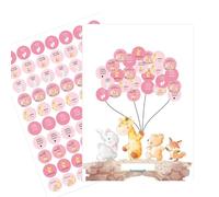 leersao Libro degli ospiti per battesimo, baby shower, decorazione per bambini, regalo per ragazze, libro per battesimi, ragazzi, ragazze, decorazione da tavolo, battesimo, ragazzo, mongolfiera da