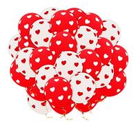 Leesgel Kit Romantico di 100 Palloncini Rossi - Decorazioni per Matrimonio, San Valentino e Fidanzamento