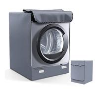 LEESITEC Coprilavatrice da Esterno Impermeabile per Lavatrice e Asciugatrice, con Apertura Frontale,Grigio, XL,60×64×85 cm
