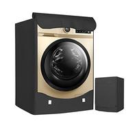 LEESITEC Coprilavatrice da Esterno Impermeabile per Lavatrice e Asciugatrice , con Apertura Frontale,Nero, L,60×60×85 cm