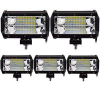 Leetop 5X 72W Faro da Lavoro LED Auto 12V 24V Faretto Faro Luci Tetto Fuoristrada Proiettore Fendinebbia Impermeabile IP67 Fari LED Fuoristrada