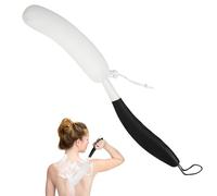 Leetye Mei Doccia - Spazzola per il bagno, la doccia, spazzola per il corpo, Scrubber posteriore, Scrubber posteriore per doccia, spazzola per il corpo con manico lungo (nero-bianco)