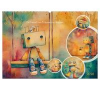 Leevi - Ein Freund zum Träumen und Staunen (Wandkalender 2026 DIN A2 quer), CALVENDO Monatskalender: Ein kleiner Roboter zwischen Spaß und Poesie