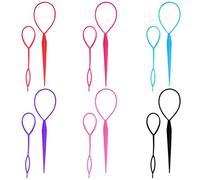 Leevia, 12 strumenti per lo styling dei capelli, in plastica, per realizzare trecce e code di cavallo