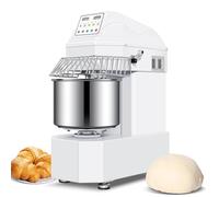 LEEVOT Impastatrice Planetaria, 1100W Planetaria Professionale, Ciotola in Acciaio Inossidabile da 20L, 8KG di Farina, 12KG di Impasto, 2 Velocità Regolabili, Spegnimento Automatico (con protezione).