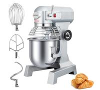 LEEVOT Impastatrice planetaria commerciale da 10L, impastatrice commerciale regolabile a 2 velocità da 500 W, impastatrice elettrica verticale per impieghi gravosi con vasca in acciaio inox per cucin